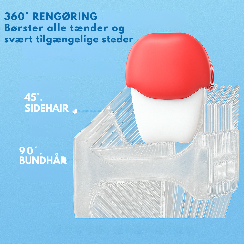GiggleBrush™ | U-formet 360° ultrasonisk tandbørste til børn – gør tandbørstning sjovt, nemt og effektivt