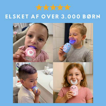 GiggleBrush™ | U-formet 360° ultrasonisk tandbørste til børn – gør tandbørstning sjovt, nemt og effektivt
