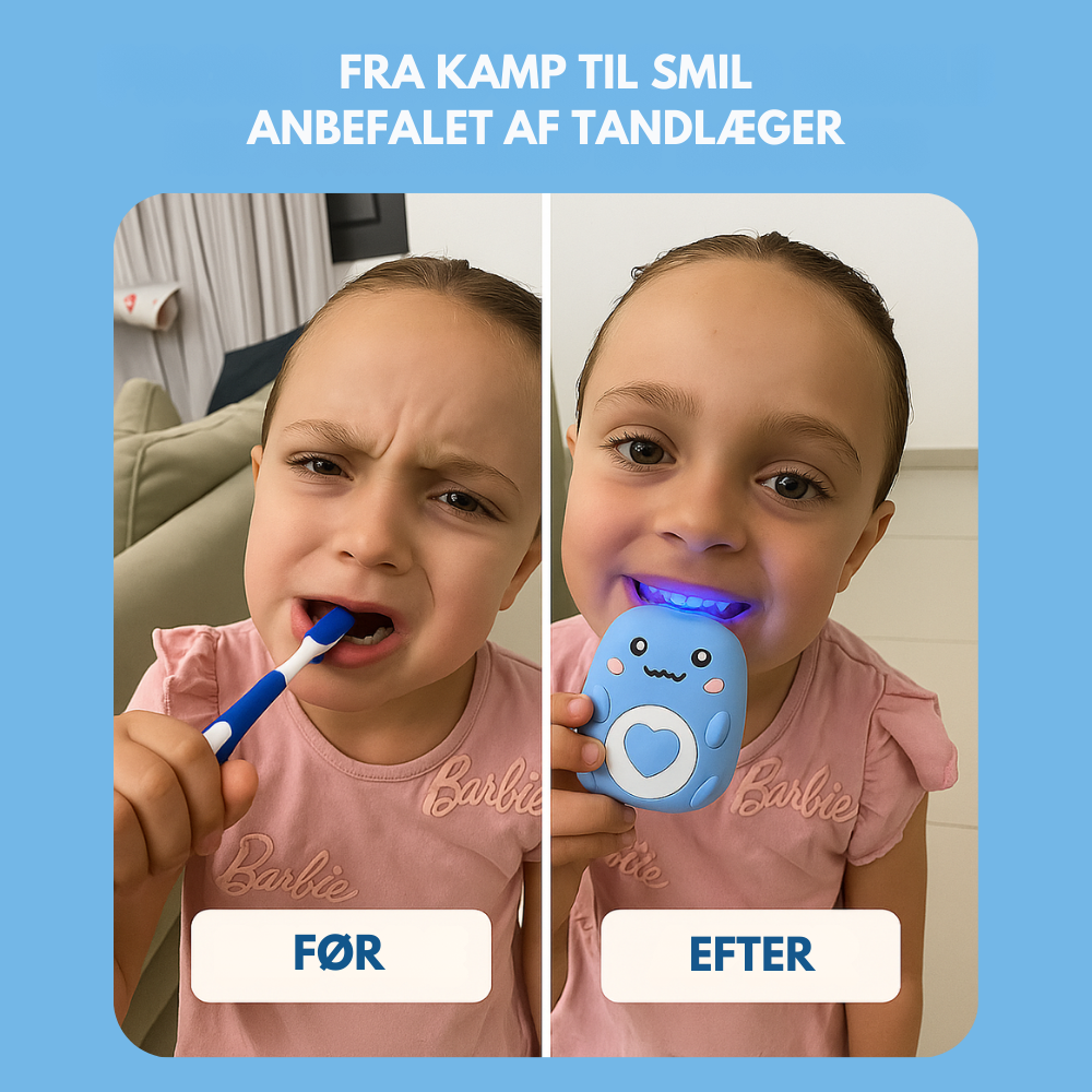GiggleBrush™ | U-formet 360° ultrasonisk tandbørste til børn – gør tandbørstning sjovt, nemt og effektivt