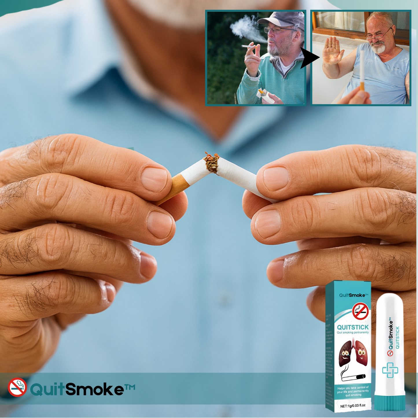 NicoFree™ Avanceret Rygestop Inhalator - Fjerner 90% af Rygetrangen på 48 Timer!