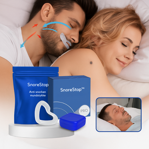 SnoreStop™ Anti-snorken mundstykke | Stop snorken – efter bare én nat!